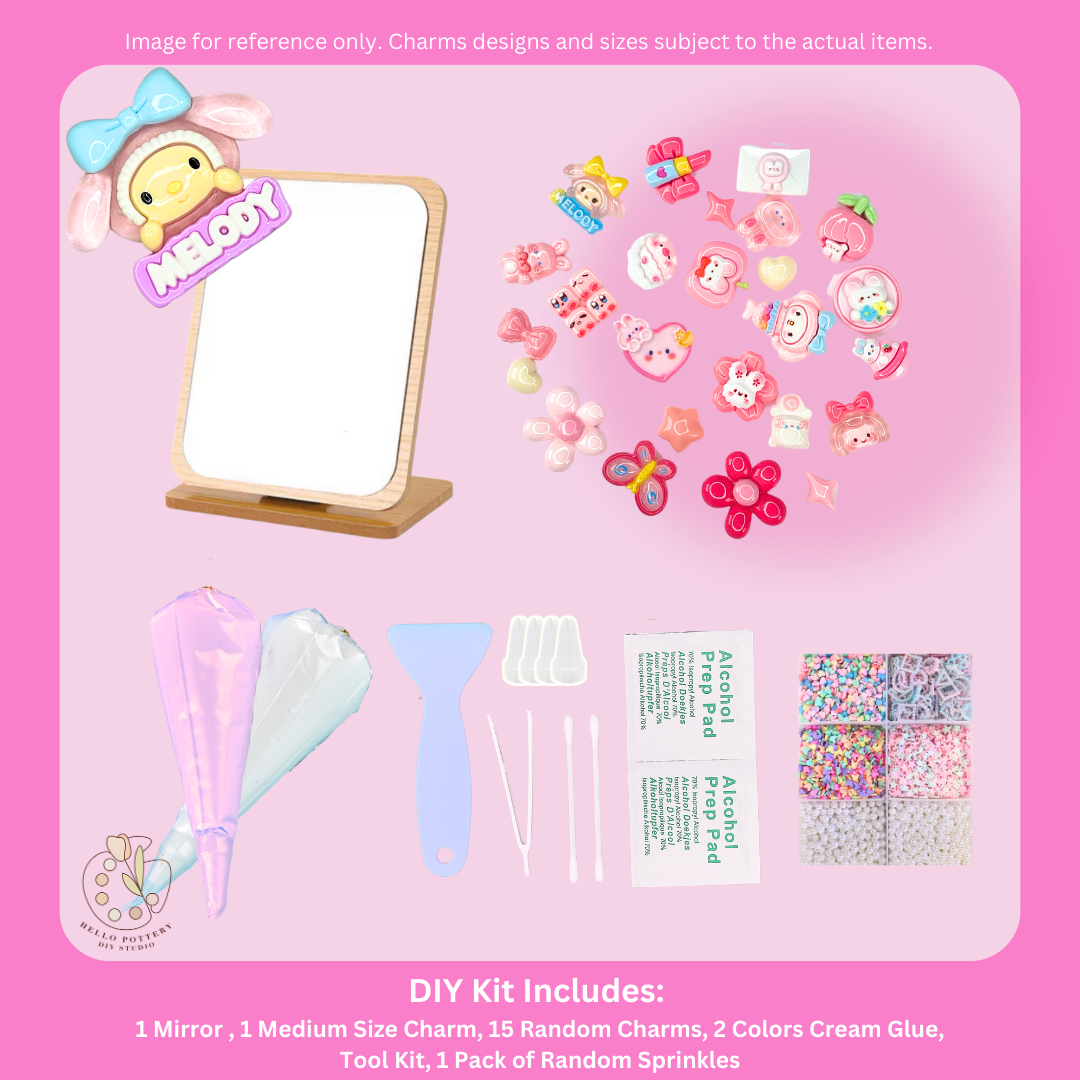 Hello Pottery Cream Gel Mirror DIY ReadySetKit