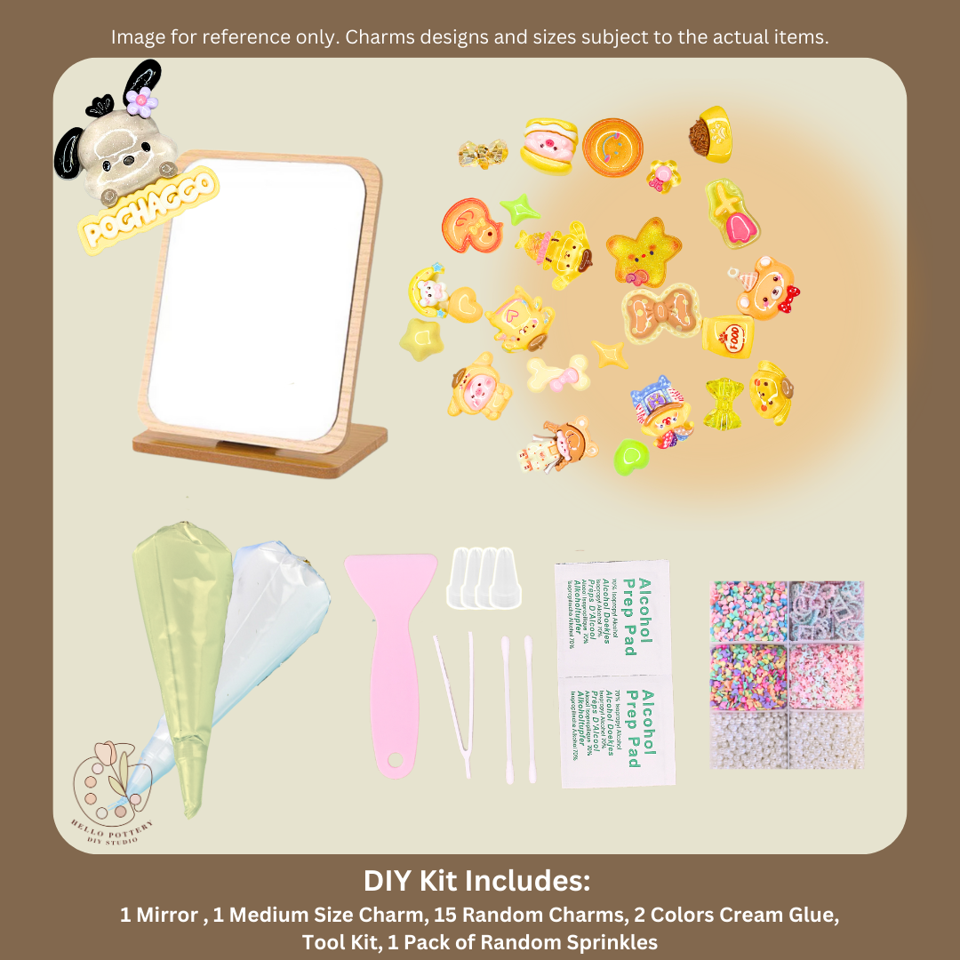 Hello Pottery Cream Gel Mirror DIY ReadySetKit