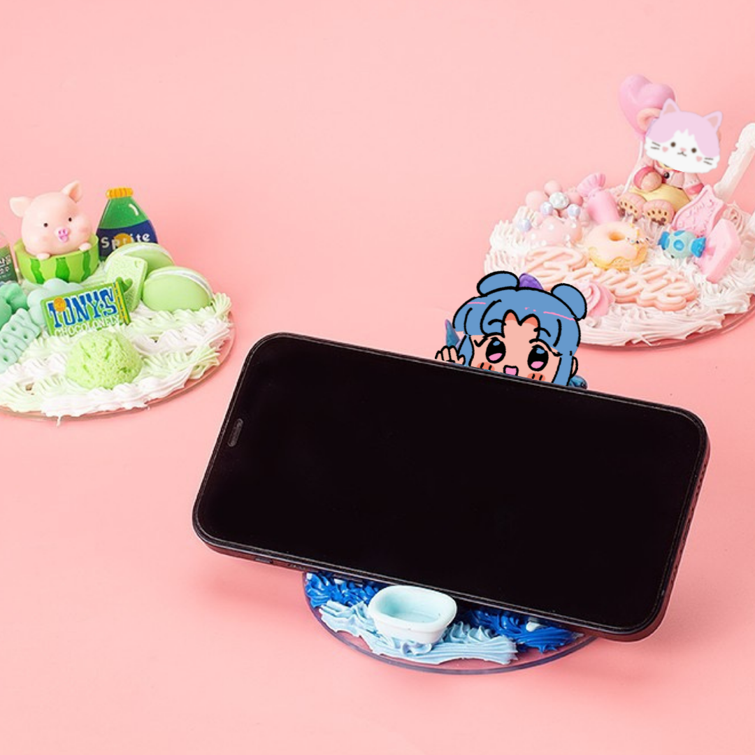 Hello Pottery Cream Gel Phone Holder DIY ReadySetKit